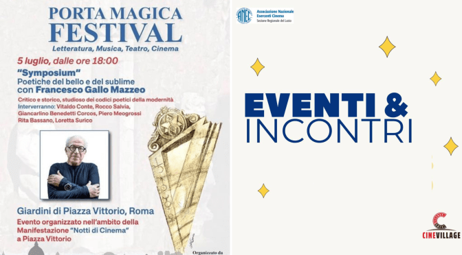 5/7/24 “Symposium” Poetiche del bello e del sublime con Francesco Gallo Mazzeo nel Giardino di Piazza Vittorio