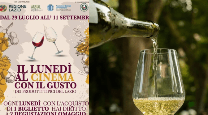 Dal 29/7 all’11/9/24 “Il Lunedì al cinema con il gusto”  al CineVillage Piazza Vittorio