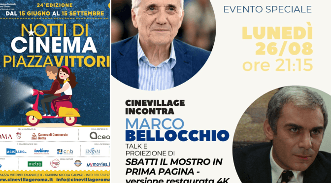 26/8/24 “Notti di cinema a Piazza Vittorio” Il programma della giornata