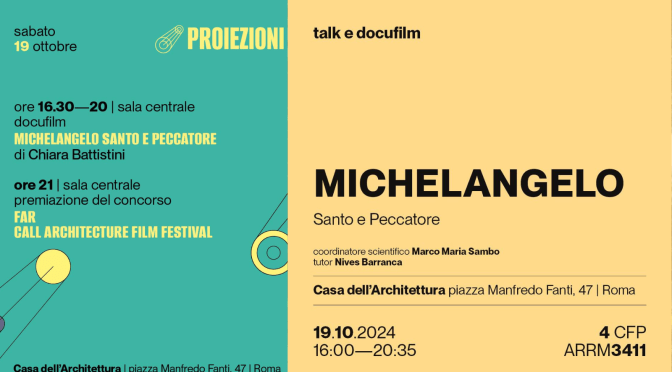 19/10/24 “Proiezioni” all’Acquario Romano – Casa dell’Architettura: il programma della giornata
