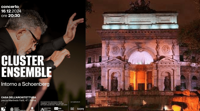 16/12/24 “Cluster Ensemble” Concerto all’Acquario Romano – Casa dell’Architettura. Prenotazione obbligatoria