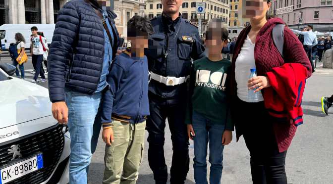 Esequie del Santo Padre, controlli della Polizia Locale: un arresto , tre fermati e sequestri di merce contraffatta.  Diversi gli interventi in aiuto ai fedeli e turisti: ritrovati diversi bambini ed un’ anziana smarrita. A piazza Pia fermato turista intento ad entrare nella fontana. 