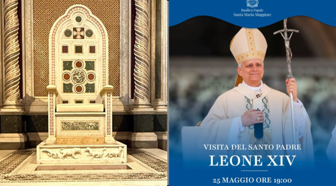 25/5/25 Il Papa Leone XIV in visita prima a San Giovanni in Laterano e poi a Santa Maria Maggiore. Le disposizioni per il traffico