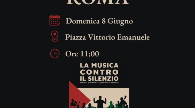 8/6/25 “La musica contro il silenzio” nel giardino di Piazza Vittorio