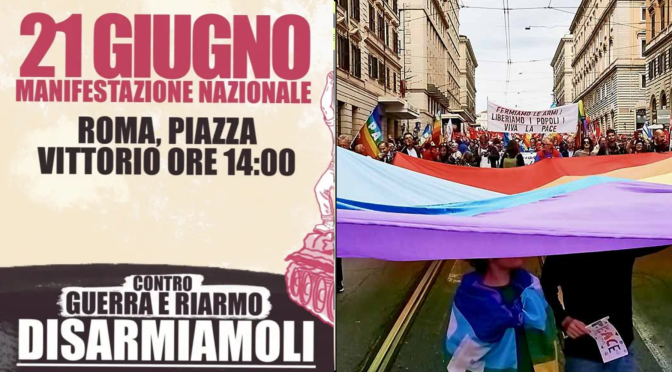 21/6/25 Manifestazione con corteo, da Piazza Vittorio Emanuele II a Largo Corrado Ricci. Previste deviazioni dei mezzi pubblici