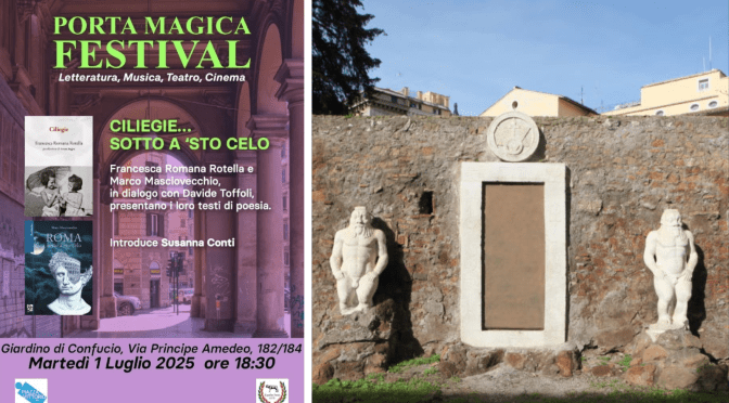 1/7/25 “Porta Magica Festival. “Ciliege… Sotto a sto’ cielo” Presentazione di due libri nel Giardino di Confucio