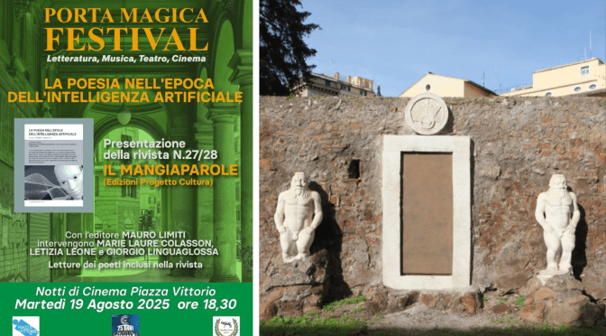 19/8/25 Porta Magica Festival. Presentazione della rivista “Il Mangiaparole” al Cinevillage Piazza Vittorio