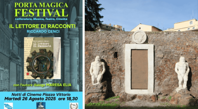 26/8/25 Porta Magica Festival  Presentazione del libro “Il lettore di racconti” al CineVillage Piazza Vittorio