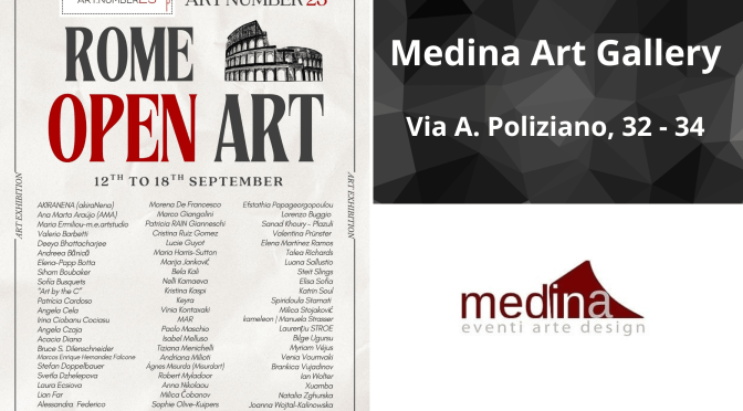 Dal 12 al 18/9/25 “ArtNumber23 Rome Open Art exhibition” al Medina Art Gallery