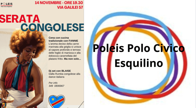 14/11/25 “Serata congolese” presso il Polo Civico Esquilino