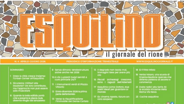E uscito il numero 4 di “Esquilino. Il giornale del Rione”.  Aprile-Giugno 2026