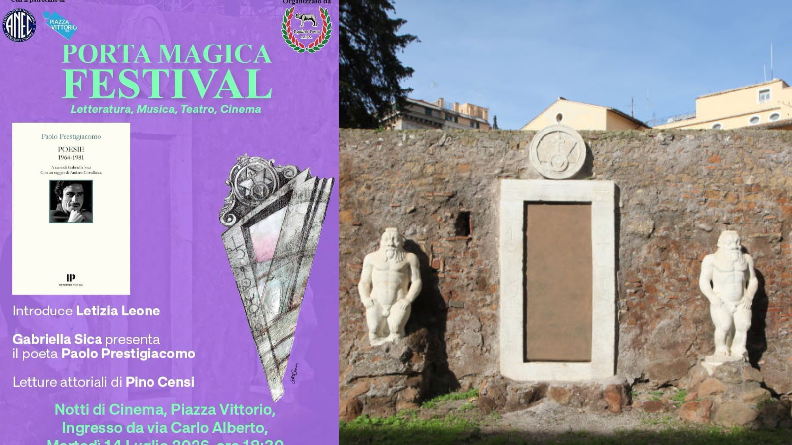 14/7/26 Porta Magica Festival: Presentazione del libro “Paolo Prestigiacomo – Poesie 1964/1981” presso il CineVillage di Piazza Vittorio