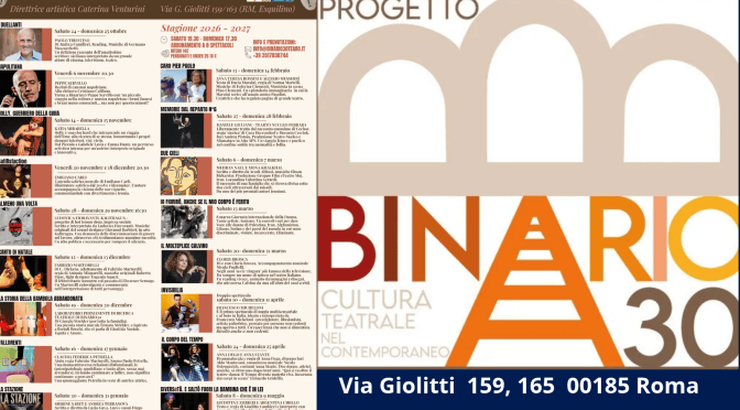 Teatro Binario 30 – La stagione 2026/27