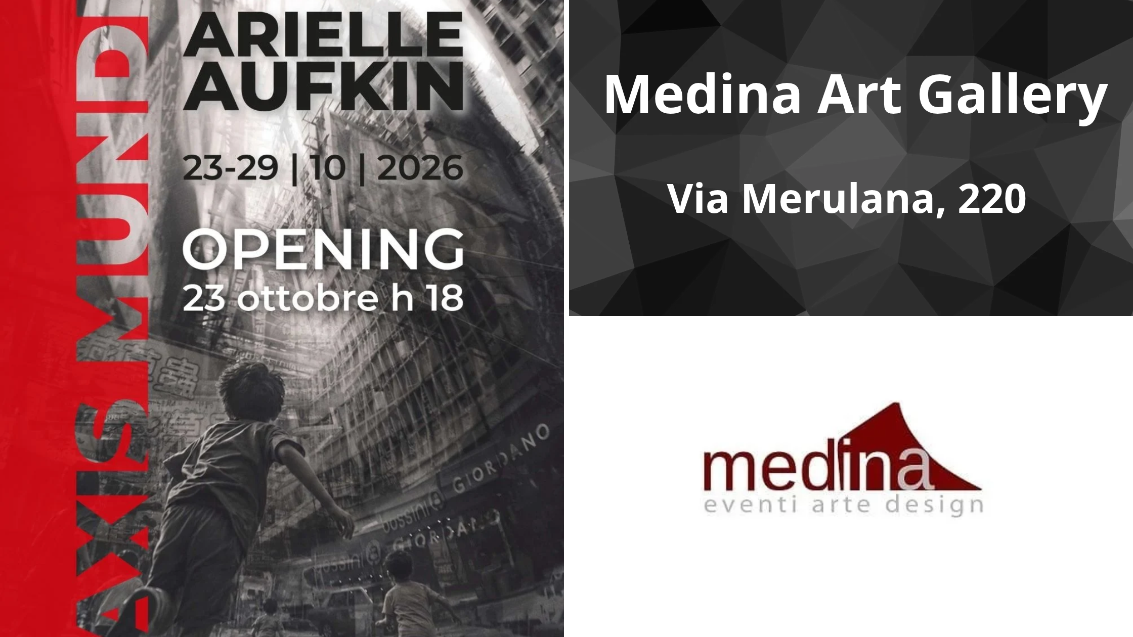 Dal 23 al 29/10/26 “Arielle Aufkin” Mostra personale al Madina Art Gallery