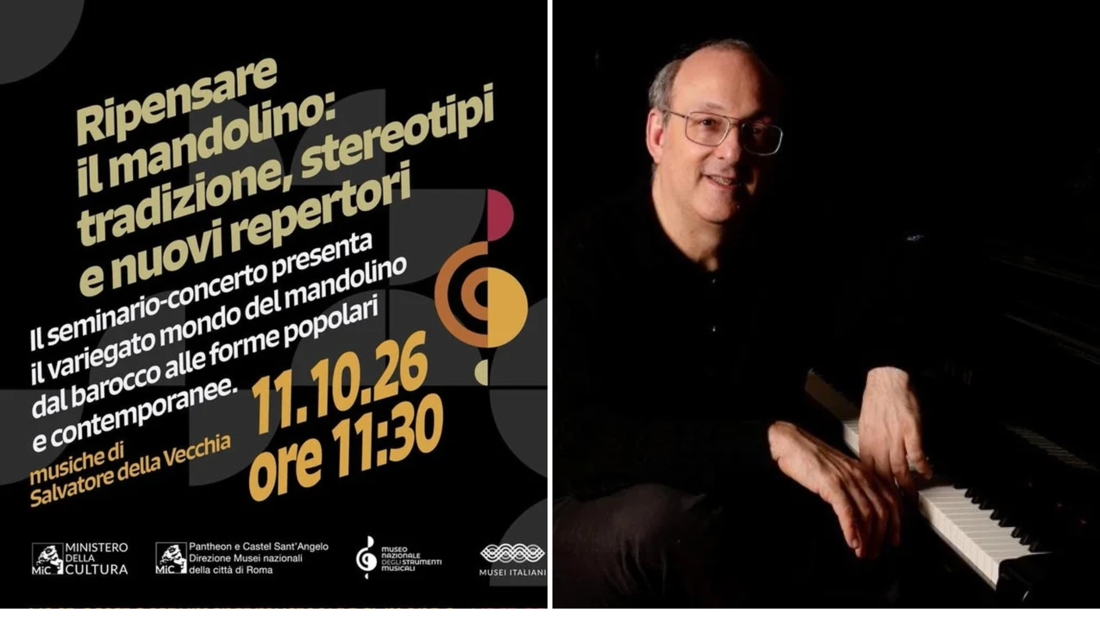11/10/26 Due appuntamenti al Museo Nazionale degli Strumenti Musicali (ore 11:30 e 17:00)
