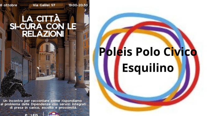 8/10/26 “La città si-cura con le relazioni” incontro al Polo Civico Esquilino